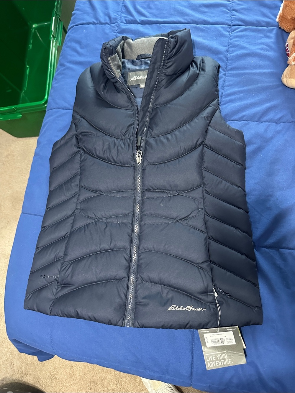 Eddie Bauer Dark Navy Quilted Puffer Vest